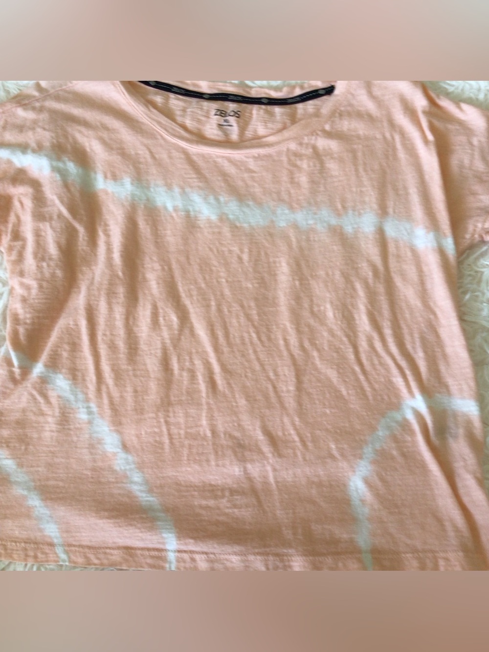 Zelos Tie-dye Orange and White Tee